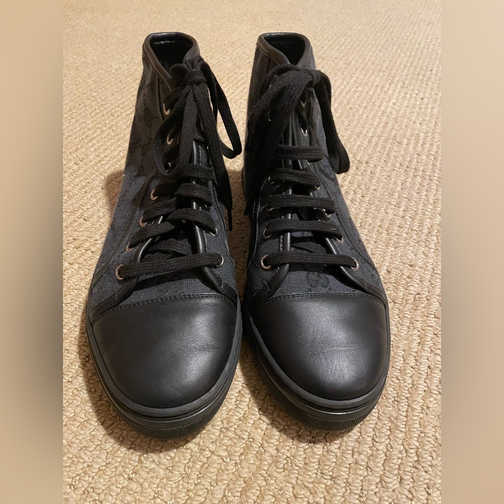 Gucci black monogram sneakers